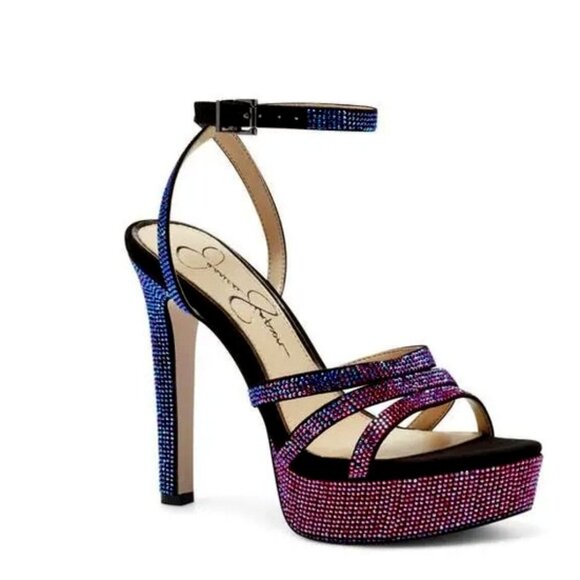 Jessica Simpson Balina Platform Sandal - black/amethyst - NEW W/box Size 6 1/2 - Picture 1 of 6
